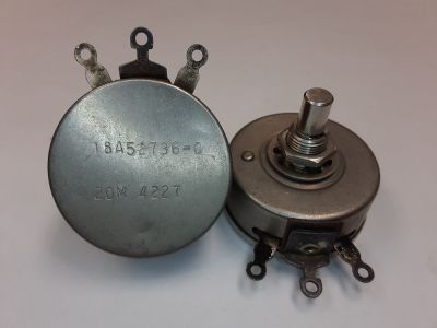 20000 20K Ohm 4W LINEAR SHAFT 1/4 inch X 3/8 inch POTENTIOMETER BODY 1-3/4 inch DIA. 18A52736-0 20M 4227