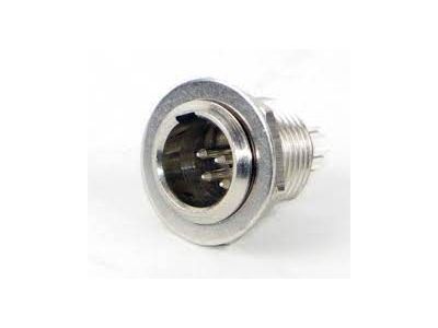 MINI XLR CONNECTOR 6 PIN MALE CHASSIS MOUNT TB6M