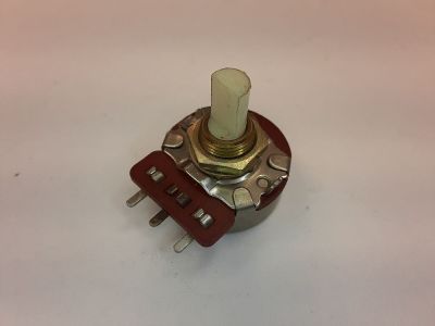 50K OHM AUDIO TAPER POTENTIOMETER PANEL/PC MOUNT 1/4 inch X 3/8 inch HALF SHAFT 46B072