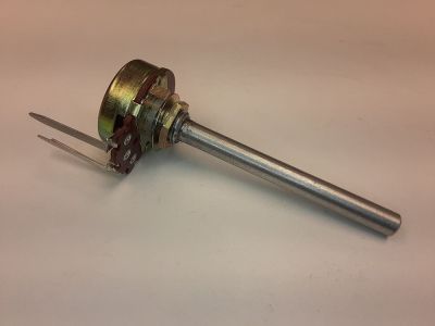 500K OHM, 1/4 inch X 2-1/4 inch Shaft AUDIO TAPER ALPS A500K CALECTRO B1-688