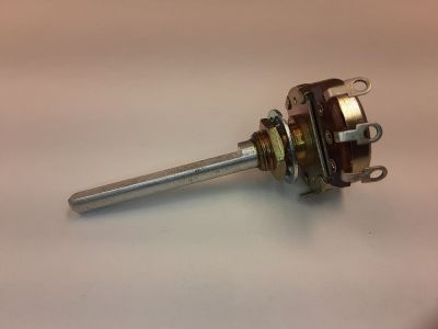 500K ohm Audio Taper Pot Potentiometer Control, 1/4 inch diameter x 1-5/8 inch inch long Half Shaft.