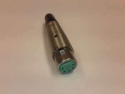SWITCHCRAFT 5 PIN FEMALE XLR INLINE CONNECTOR with FAS-DIS-CONNECT Detent QUICK DISCONNECT