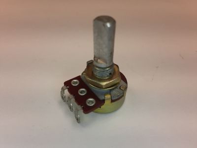 500K Ohm Potentiometer, Linear, 1/4 inch X 1/2 inch Metal shaft, single turn