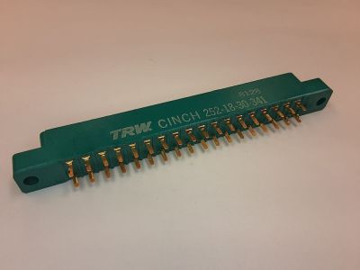 CARD EDGE CONNECTOR 36 Position, .156 inch SOLDER/PC BOARD MOUNT DOUBLE READOUT TRW CINCH