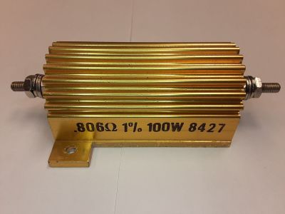 .806 Ohm 100 Watt 1% ALUMINUM CLAD POWER RESISTOR 3.5 inch X 1.75 inch X 1.75 inch RCD 635 8427