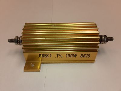 .086 Ohm 100 Watt 1% ALUMINUM CLAD POWER RESISTOR 3.5 inch X 1.75 inch X 1.75 inch PACIFIC 110CH 8615