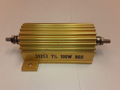 .392 Ohm 100 Watt 1% ALUMINUM CLAD POWER RESISTOR 3.5 inch X 1.75 inch X 1.75 inch PACIFIC 110CH 8611