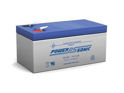 Sealed Lead Acid Battery 12V 3.4A.H. F1 Terminals 5.24 L X 2.64 W X 2.36 H PS1230