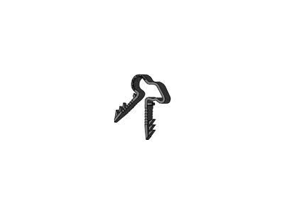 DUAL PUSH IN STUCO CLIP BLACK 100pk