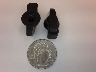 POINTER KNOB push on for fluted knurld 1/4 Inch shafts, Black, 1 1/4 inch Long Bin 24
