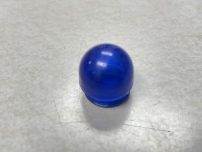 Sylvania, Dialight, Blue, Dome Top Fluted, Threaded Panel Lens, 95-0934