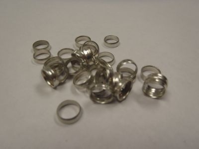 100pk F Connector Ferrule 1/8 inch, RG6, 8mm diameter x 3mm length