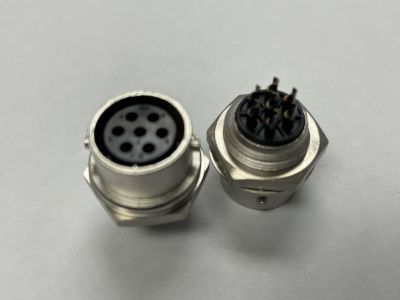 JAE 7 Pin Female Panel Mount Din Video Connector, Sony, JVC, Ect. W07