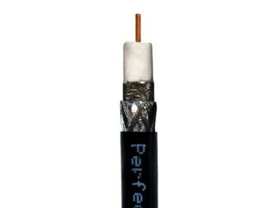 RG6 COAX BLACK REEL PERFECT VISION RG-6 SINGLE BULK CABLE