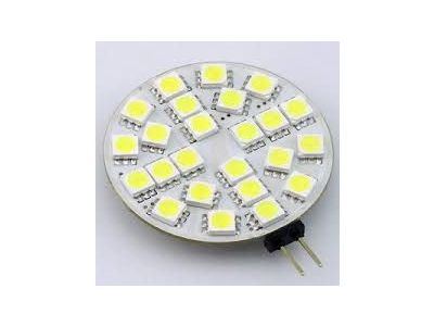 WHITE LED ROUND Panel, Working Voltage 12VDC, 150mA, 24 leds/ 44mm x 5mm Thick, G4 BaseNon-Waterproof