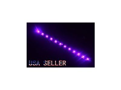 PINK LED Strip, Working Voltage 12VDC, 250mA, 12 leds/ 12 Inches / 300 mm Long x 8mm Wide, Flexible, Waterproof, Adhesive backed