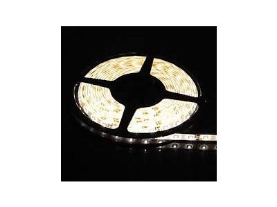 WARM WHITE LED Strip, Working Voltage 12VDC, 1.6A, 300 leds/ 16.4 ft long 5M x 8mm Wide, Waterproof, Flexible, Adhesive backed