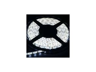 BRIGHT WHITE LED Strip, Working Voltage 12VDC, 1.6A, 300 leds/ 16.4 ft long 5M x 10mm Wide, Waterproof, Flexible, Adhesive backed