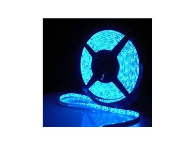 BLUE LED Strip, Working Voltage 12VDC, 1.6A, 300 leds/ 16.4 ft long 5M x 8mm Wide, Waterproof, Flexible, Adhesive backed