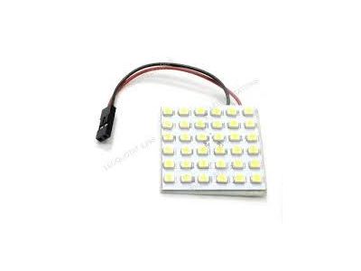 WHITE LED Panel, Working Voltage 12VDC, 175mA, 36 leds/ 35 x 35 mm x 5 mm Thick, Non-Waterproof, Adhesive Backed