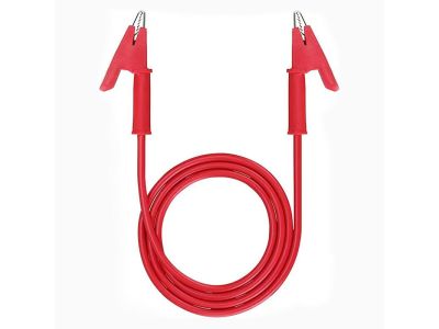 3FT RED HEAVY DUTY ALLIGATOR TO ALLIGATOR TEST LEAD CLIP, 15A 1000V Rated