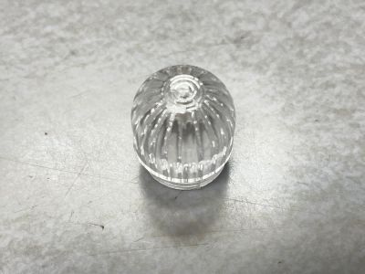 Sylvania, Dialight, Clear, Dome Top, Fluted, Threaded Panel Lens, 95-0937