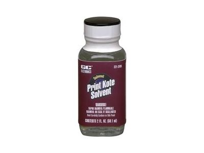 GC Electronics Print Kote Solvent. A solvent to remove silicone and other types of protective conformal coatings from PC boards
