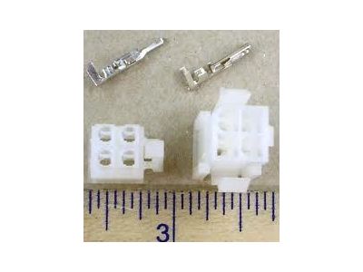MOLEX MINI FIT JR 4 Position, 1 Complete Set with Terminals 18-24ga 39-01-2040 39-01-2041