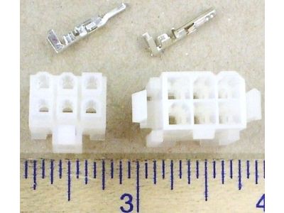 MOLEX MINI FIT JR 6 Position, 1 Complete Set with Terminals 18-24ga 39-01-2060 39-01-2061