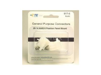 AMP CONNECTORS 6 POSITION 20 TO 14 AWG, 1 Complete set w/terminals AMP 1-480273-0 1-480276-0