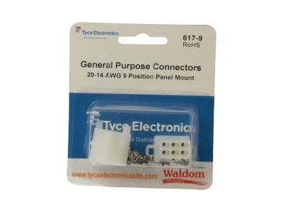 AMP CONNECTORS 9 POSITION 20 TO 14 AWG, 1 Complete set w/terminals AMP 1-480274-0 1-480277-0