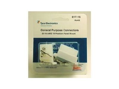 AMP CONNECTORS 15 POSITION 20 TO 14 AWG, 1 Complete set w/terminals AMP 1-4803232-0 1-480324-0