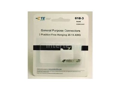 AMP CONNECTORS 3 POSITION 20 TO 14 AWG, 1 Complete set w/terminals AMP 1-480303-0 1-480305-0