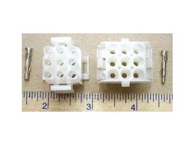AMP CONNECTORS 9 POSITION 20 TO 14 AWG, 1 Complete set w/terminals AMP 1-480706-0 1-480707-0