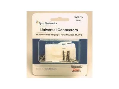 AMP CONNECTORS 12 POSITION 20 TO 14 AWG, 1 Complete set w/terminals AMP 1-480708-0 1-480709-0