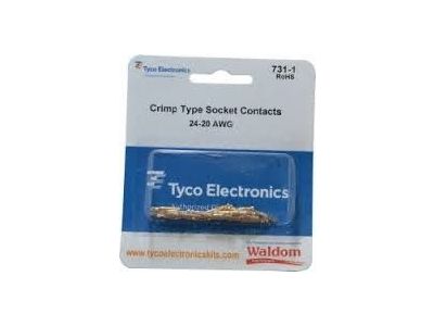 AMP CPC CRIMP TYPE SOCKET CONTACTS 24-20 AWG 66504-9 FOR AMP CIRCULAR PLASTIC CONNECTORS OR AMP SUBMINATURE D CONNECTORS 25PK