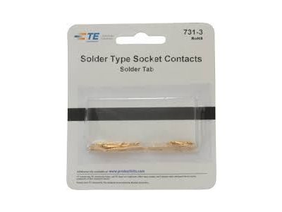 AMP CPC SOLDER TYPE SOCKET CONTACTS 66569-3 FOR AMP CIRCULAR PLASTIC CONNECTORS OR AMP SUBMINATURE D CONNECTORS 25PK