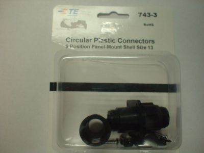 AMP CPC CIRCULAR PLASTIC CONNECTORS 9 POSITION PANEL MOUNT, 1 Set, Contacts not included, SHELL SIZE 13 - AMP 206708-1 206966-7 206705-1