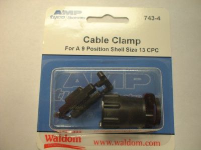 AMP CPC CABLE CLAMP 9 POSITION SHELL SIZE 13 CIRCULAR PLASTIC CONNECTOR 206966-1