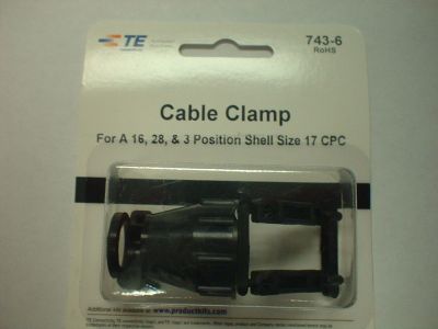 AMP CPC CABLE CLAMP 16 28 & 3 POSITION SHELL SIZE 17 CIRCULAR PLASTIC CONNECTORS 206070-8