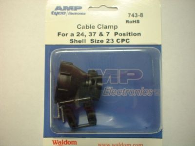 AMP CPC CABLE CLAMP 24 37 & 7 POSITION SHELL SIZE 23 CIRCULAR PLASTIC CONNECTORS, 206138-8