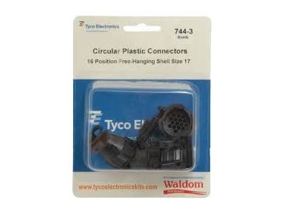 AMP CPC CIRCULAR PLASTIC CONNECTORS 16 POSITION FREE HANGING, 1 Set, Contacts not included, SHELL SIZE 17, 206037-1 206036-3 206070-8