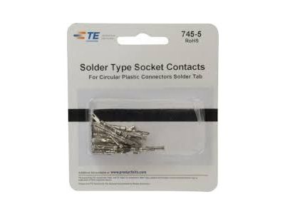 AMP CPC SOLDER TYPE SOCKET CONTACTS 202237-5 FOR CIRCULAR PLASTIC CONNECTORS 25PK