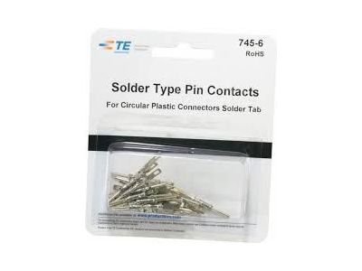 AMP CPC SOLDER TYPE PIN CONTACTS 202236-2 FOR CIRCULAR PLASTIC CONNECTORS 25 PK