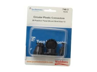 AMP CPC CIRCULAR PLASTIC CONNECTORS 28 POSITION PANEL MOUNT, 1 Set, Contacts not included, SHELL SIZE 13, 205839-3 205840-3 206070-1