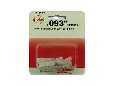 5 SETS, MOLEX .093 SERIES 1 CIRCUIT CONNECTOR RECEPTACLE & PLUG 03-09-2011 03-09-1011 76650-0061