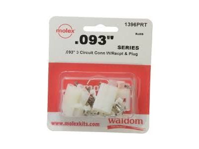 3 SETS, MOLEX .093 SERIES 3 CIRCUIT CONNECTOR RECEPTACLE & PLUG 22 - 18 AWG 03-09-2031 03-09-1081 76650-0058