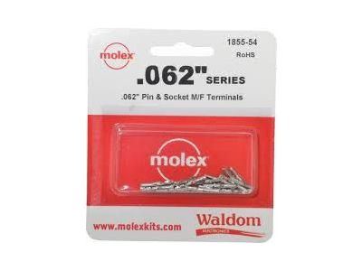 MOLEX .062 SERIES 10ea MALE & 10ea FEMALE TERMINALS 30-24ga 02-06-1132 02-06-2132