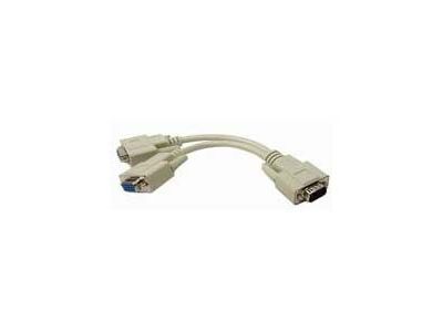 8 inch DB15HD-M to 2x DB15HD-F VGA Splitter Cable Y ADAPTOR