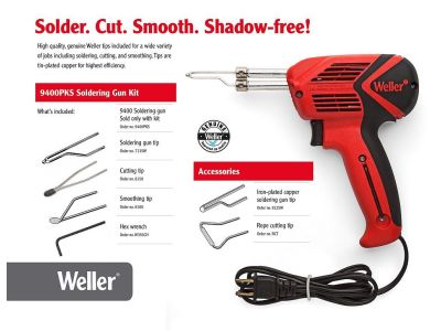 Weller 9400PKS 120V Dual Heat 140/100W Universal Soldering Gun Kit